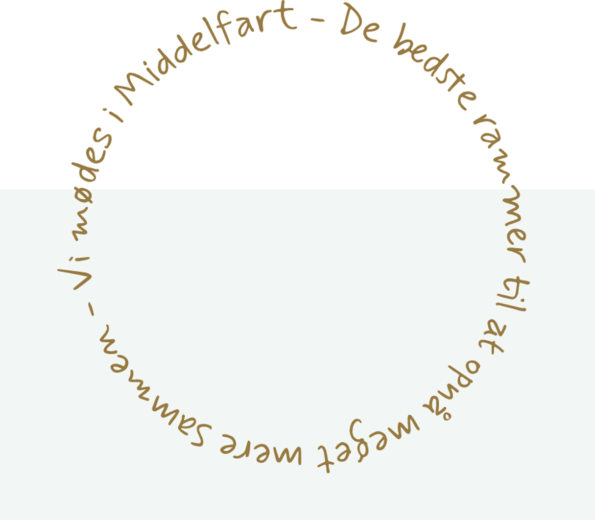 Cirkel med tekst i guld