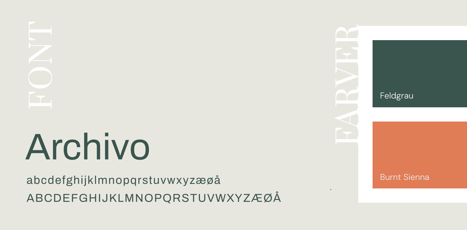 fonte og farver til Gennemført