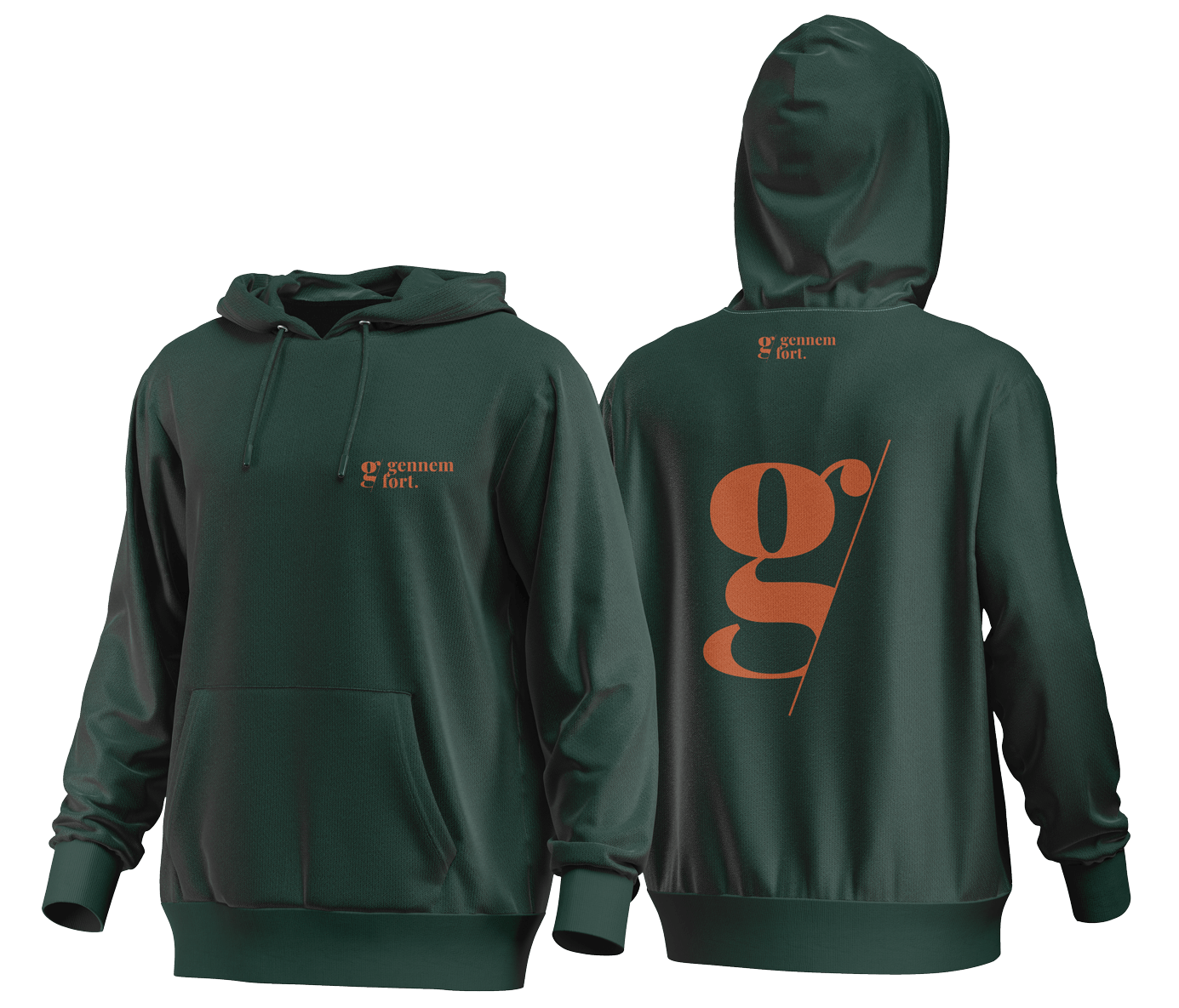 billedet viser gennemførts logo på en hoodie