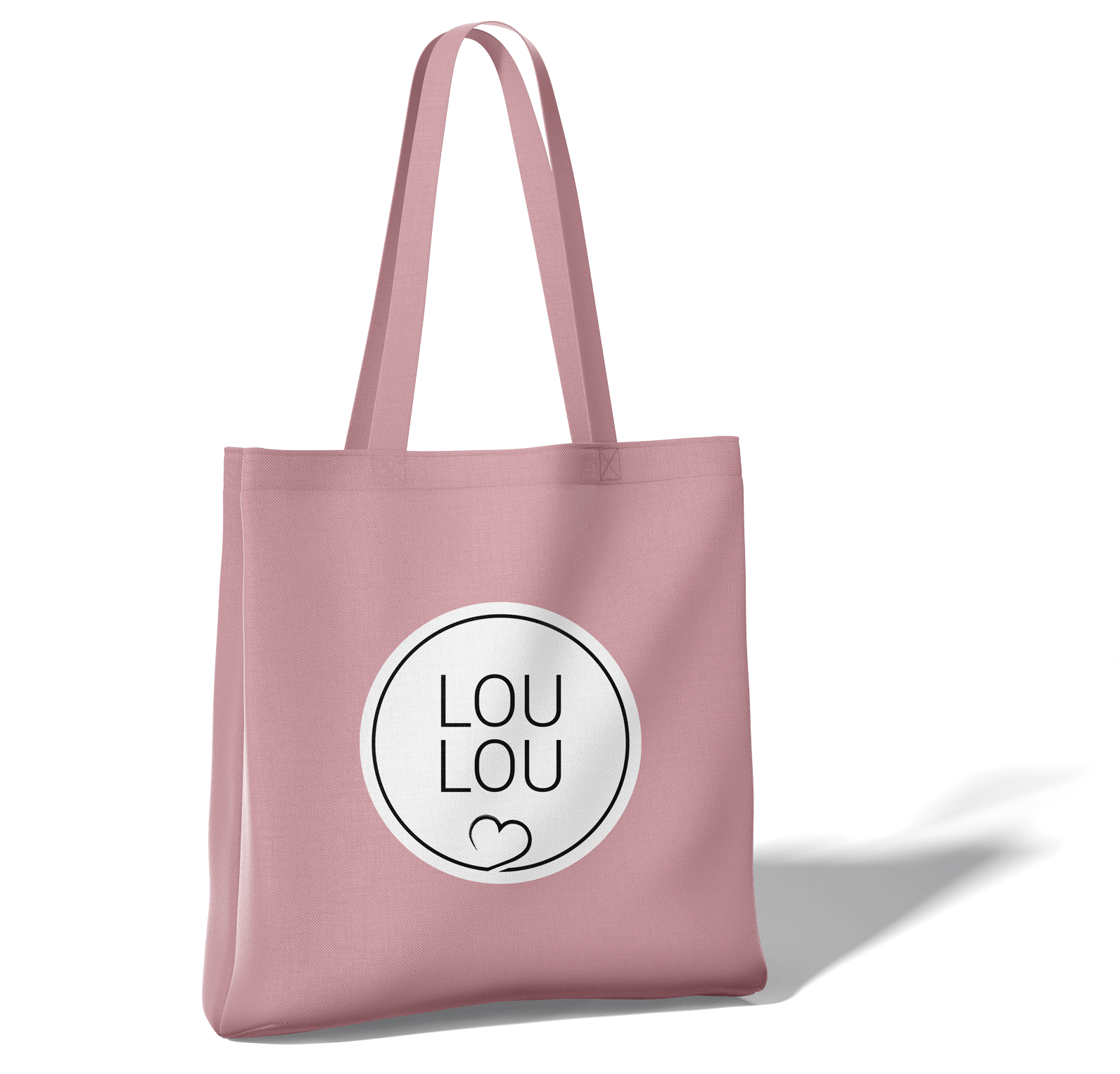 billedet viser en mulepose med LOULOU's logo